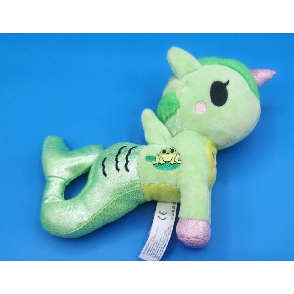 TokiDoki Lilypad Mermicorno Plush Stuffed Aurora 7.5” Green Frog Stuffed Unicorn